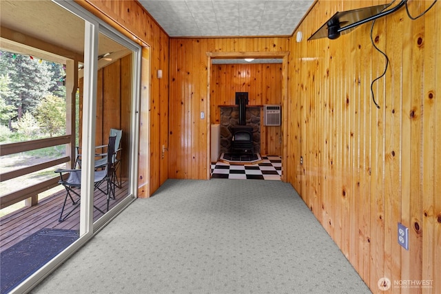 51 Deer Meadow Ln, Naches, WA 98937 - hallway featuring carpet flooring and wooden walls