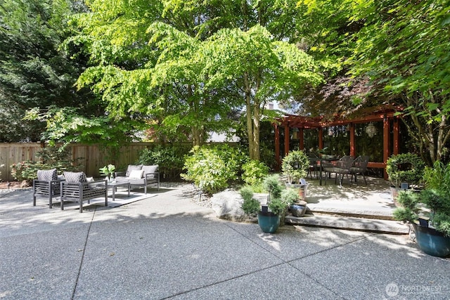 25939 SE 22nd Pl, Sammamish, WA 98075 - view of community with a pergola, a patio area, and an outdoor living space