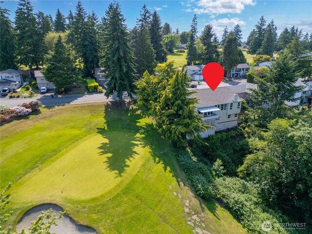 3726 SW 313th St, Federal Way, WA 98023 - aerial view of residential area featuring a tree filled landscape and a golf club
