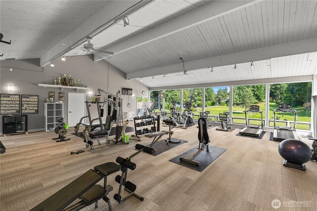3726 SW 313th St, Federal Way, WA 98023 - workout area with carpet flooring and ceiling fan