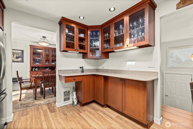 9 199th Pl SE, Bothell, WA 98012 - bar area featuring light wood-style flooring and recessed lighting
