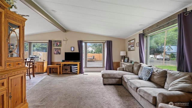 311 W Clay, Dayton, WA 99328 - living area featuring plenty of natural light, light carpet, and wainscoting