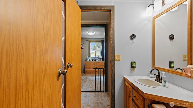 311 W Clay, Dayton, WA 99328 - bathroom with vanity and ornamental molding