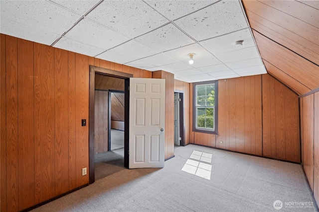 1109 River St, Hoquiam, WA 98550 - additional living space featuring wooden walls and light colored carpet