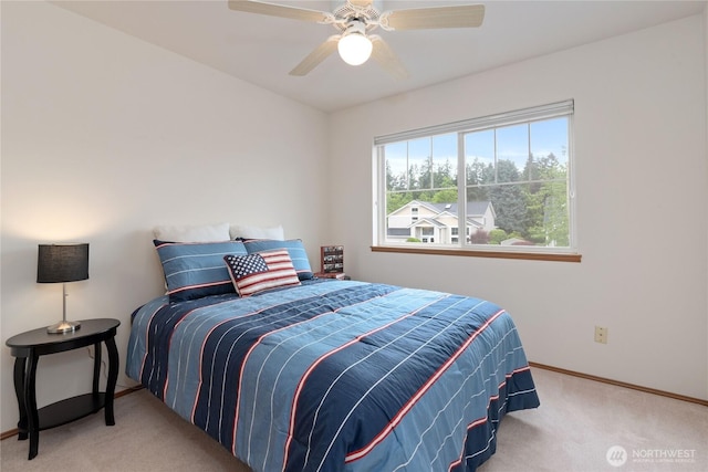 2433 18th St SE, Puyallup, WA 98374 - carpeted bedroom with baseboards and ceiling fan