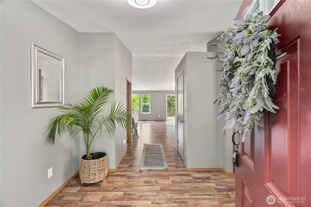 138 Stamper Rd, Elma, WA 98541 - corridor featuring wood finished floors and baseboards