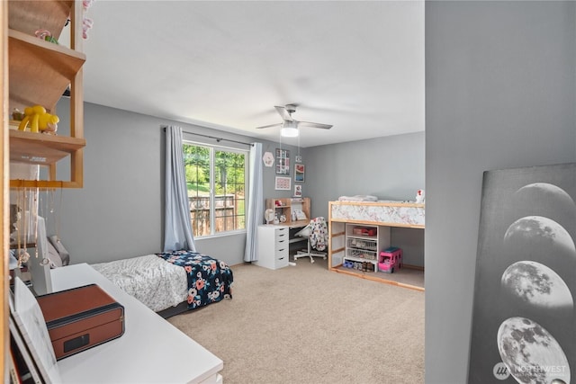 138 Stamper Rd, Elma, WA 98541 - carpeted bedroom with ceiling fan