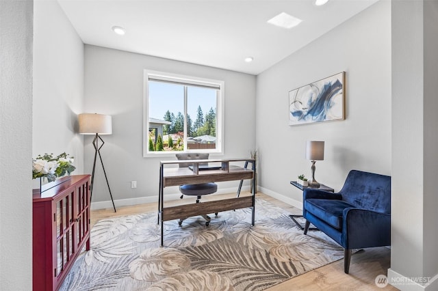 29215 217th Ct SE, Black Diamond, WA 98010 - office featuring wood finished floors, baseboards, and recessed lighting