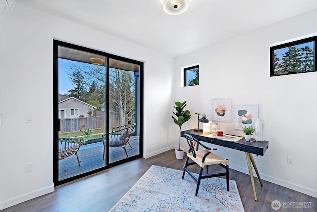 3906 Crosswinds Ct, Anacortes, WA 98221 - office space featuring baseboards and wood finished floors