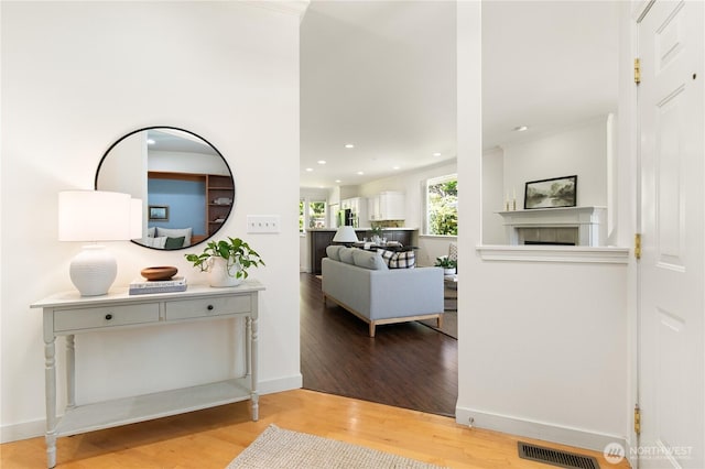 7417 53rd Street Ct W, University Place, WA 98467 - hallway featuring wood finished floors, recessed lighting, and baseboards