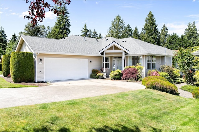 7417 53rd Street Ct W, University Place, WA 98467 - single story home featuring an attached garage, a front yard, driveway, and a shingled roof