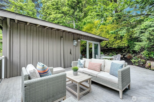 5 Wembley Ln, Mercer Island, WA 98040 - deck featuring an outdoor living space