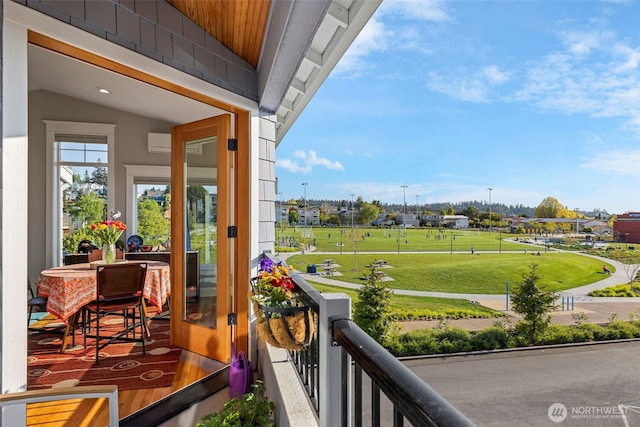 656 Daley St Unit 102, Edmonds, WA 98020 - balcony with a wall mounted air conditioner