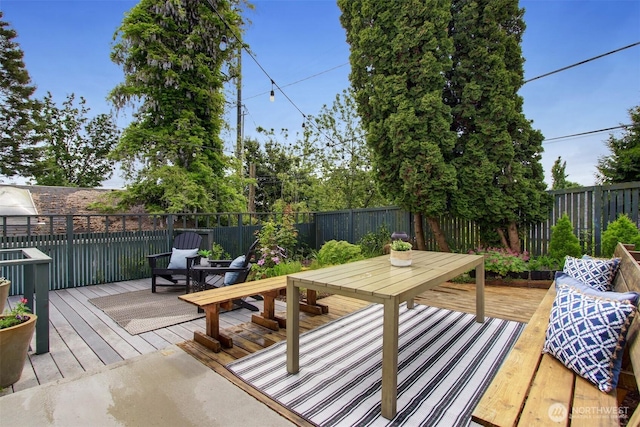 2433 E Valley St, Seattle, WA 98112 - wooden deck featuring a fenced backyard