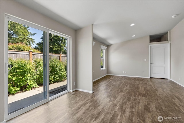 3516 Meadowbrook Ln SE, Lacey, WA 98503 - spare room with wood finished floors, baseboards, and recessed lighting