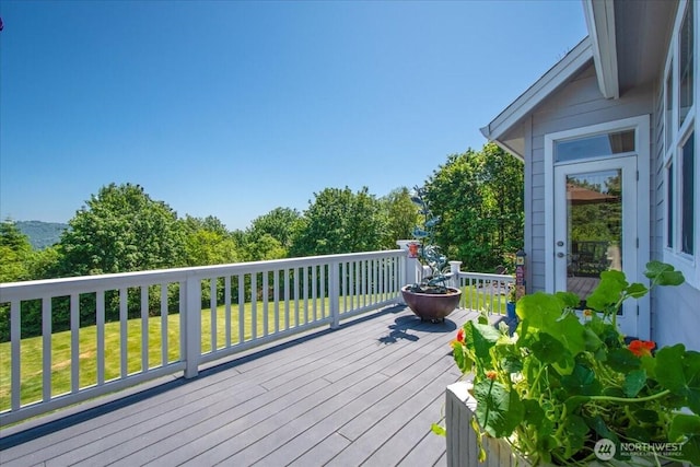 1259 Insel Rd, Woodland, WA 98674 - wooden deck featuring a lawn