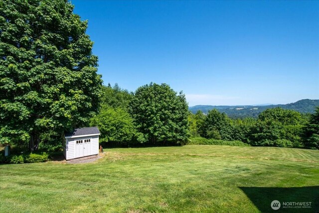 1259 Insel Rd, Woodland, WA 98674 - view of green lawn featuring a forest view