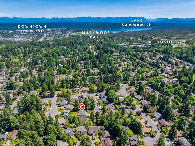 14210 NE 63rd Ct, Redmond, WA 98052 - bird's eye view of a mountainous background and a notable bridge