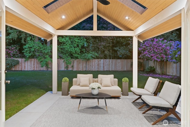 7118 177th St SW, Edmonds, WA 98026 - view of patio / terrace featuring ceiling fan
