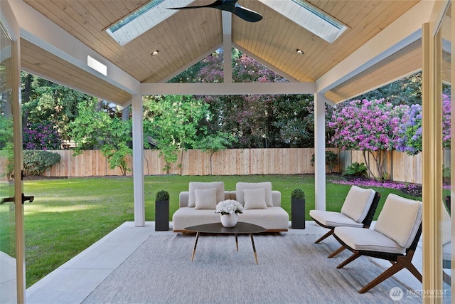 7118 177th St SW, Edmonds, WA 98026 - view of patio / terrace with a ceiling fan