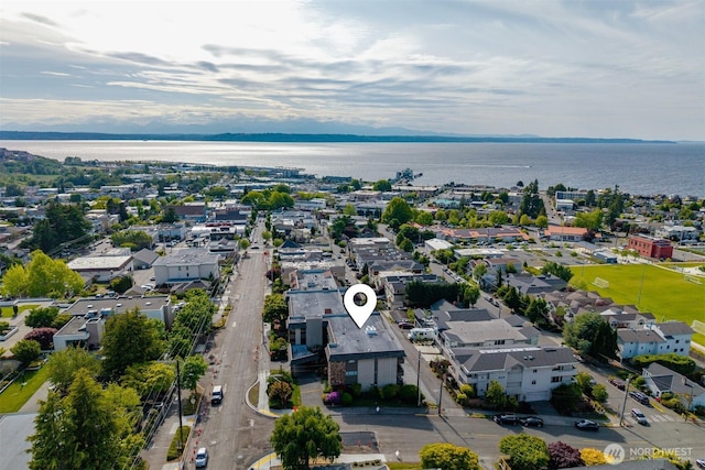 655 Main St Unit 304, Edmonds, WA 98020 - aerial perspective of suburban area with a nearby body of water