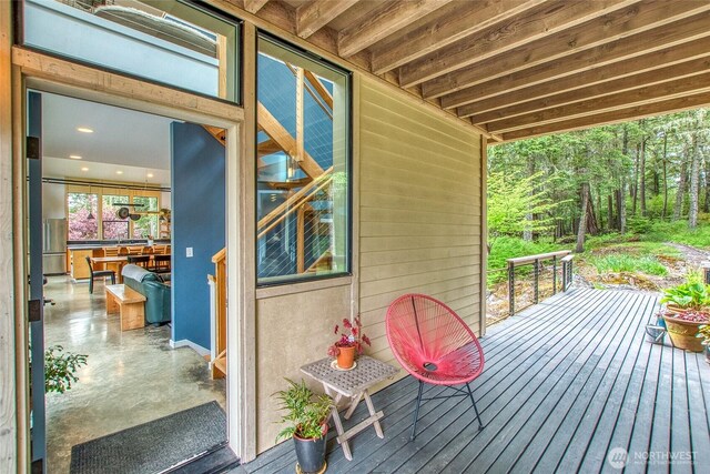 808 Pioneer Hill Rd, Orcas Island, WA 98279 - view of wooden deck