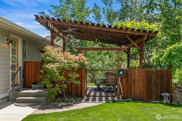 1901 Sleepy Hollow Rd, Wenatchee, WA 98801 - view of yard featuring a pergola