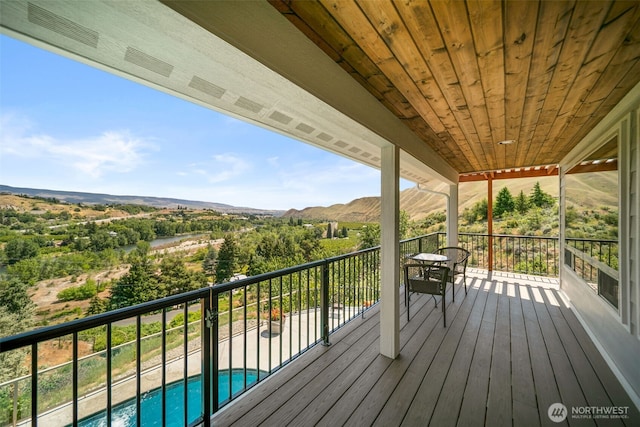 1901 Sleepy Hollow Rd, Wenatchee, WA 98801 - wooden terrace with a mountain view