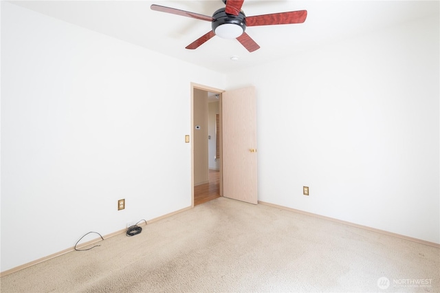 5419 N Court St, Ruston, WA 98407 - empty room with light carpet, baseboards, and ceiling fan