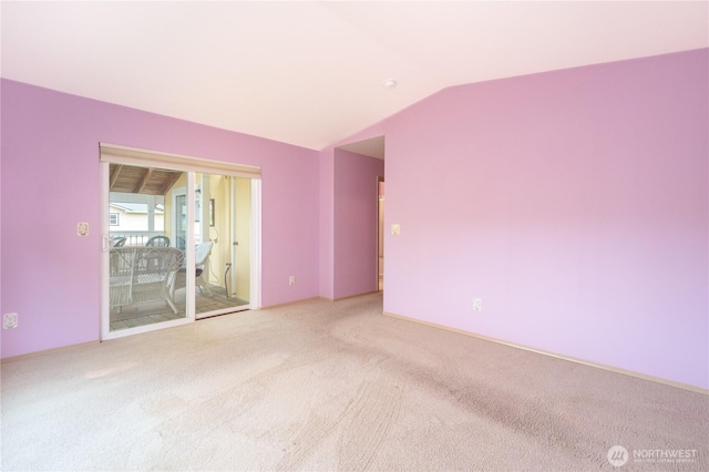 5419 N Court St, Ruston, WA 98407 - spare room with lofted ceiling and carpet