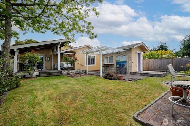 5419 N Court St, Ruston, WA 98407 - rear view of property with a pergola and a patio