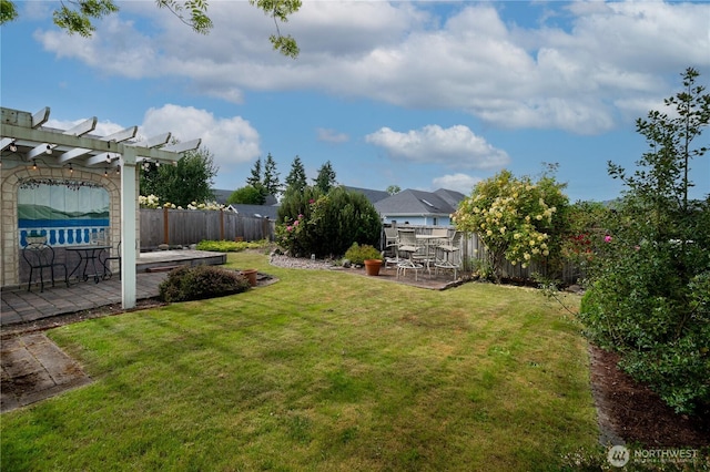 5419 N Court St, Ruston, WA 98407 - view of yard with a patio and a pergola