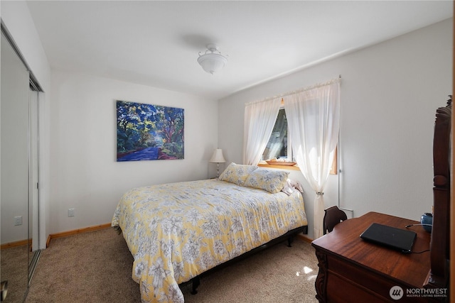 51 E Glamis Ct, Shelton, WA 98584 - carpeted bedroom with baseboards and a closet