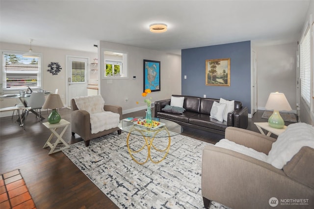 19027 37th Ave S, Seatac, WA 98188 - living room with baseboards and wood finished floors