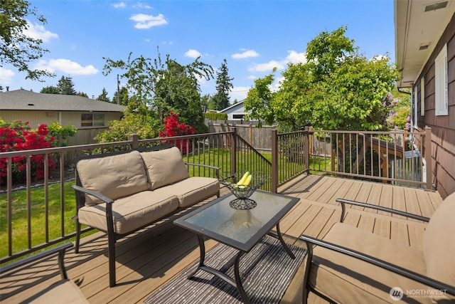 19027 37th Ave S, Seatac, WA 98188 - deck featuring an outdoor hangout area