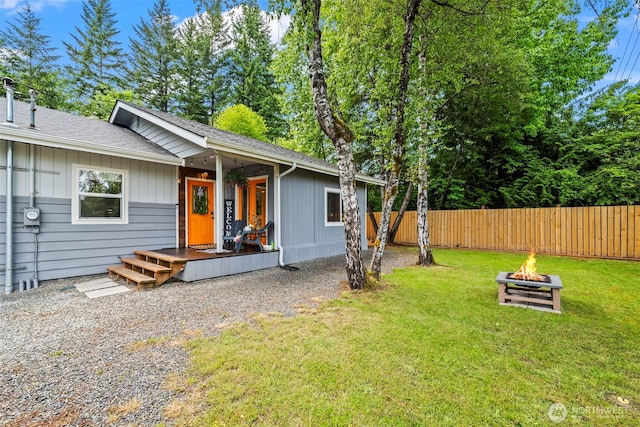 140 Tremont St, Port Orchard, WA 98366 - view of yard featuring a fire pit