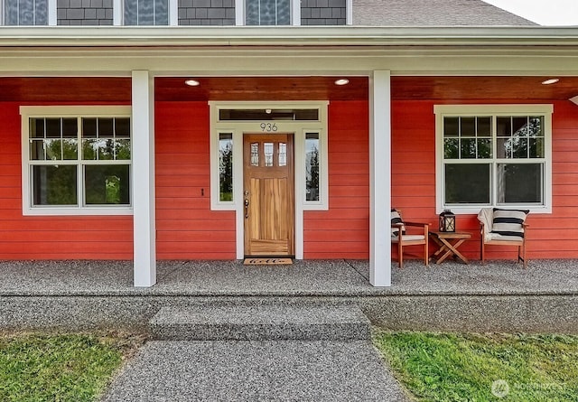 936 W Axton Rd, Bellingham, WA 98226 - entrance to property featuring covered porch and roof with shingles