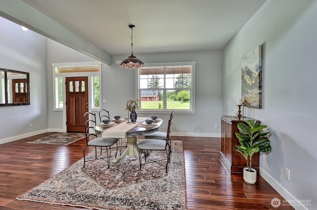936 W Axton Rd, Bellingham, WA 98226 - dining room featuring dark wood-style floors and baseboards
