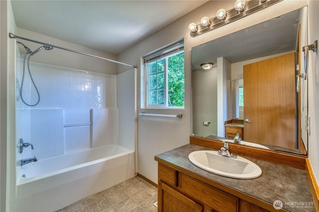 912 Eagle Crest Pl, Port Orchard, WA 98366 - bathroom featuring healthy amount of natural light, shower / washtub combination, vanity, and baseboards