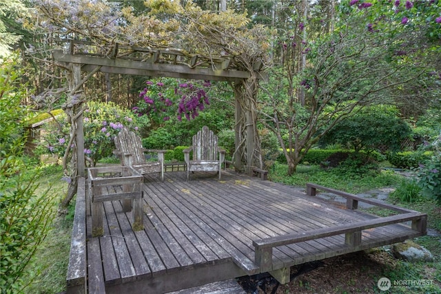 160 Bywater Way, Port Ludlow, WA 98365 - view of wooden terrace