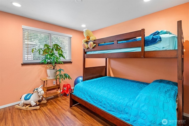 14945 Fox Hill Rd SE, Yelm, WA 98597 - bedroom with wood finished floors, baseboards, and recessed lighting