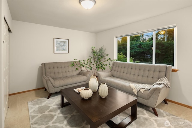7522 NE 204th Pl, Kenmore, WA 98028 - living area featuring baseboards and light carpet