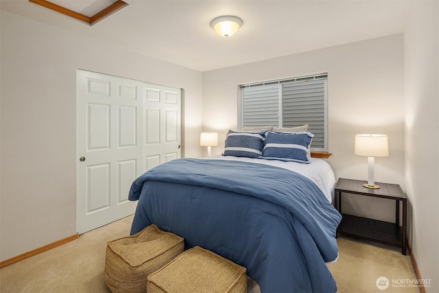 7522 NE 204th Pl, Kenmore, WA 98028 - bedroom with carpet, baseboards, and a closet