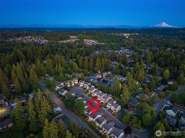 7522 NE 204th Pl, Kenmore, WA 98028 - aerial view of property and surrounding area with a forest