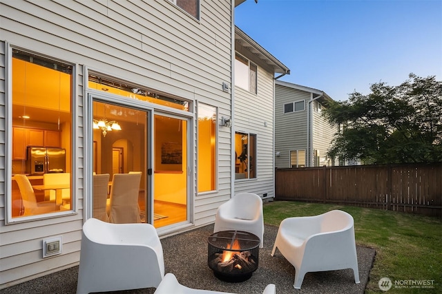 7522 NE 204th Pl, Kenmore, WA 98028 - view of patio featuring a fire pit