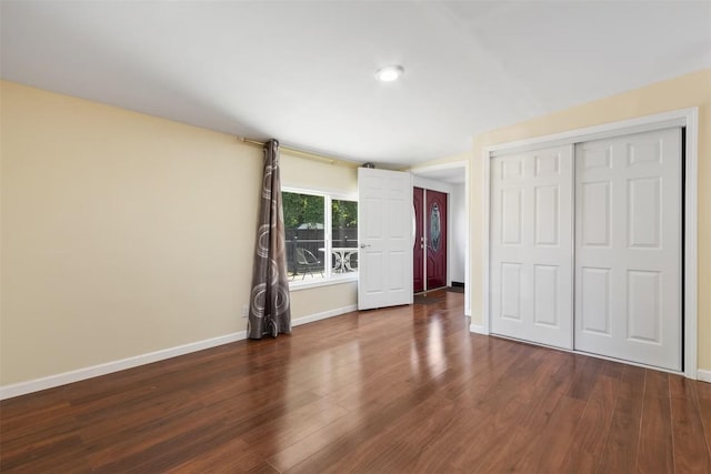 5004 188th St SW, Lynnwood, WA 98037 - unfurnished bedroom with wood finished floors, baseboards, and a closet