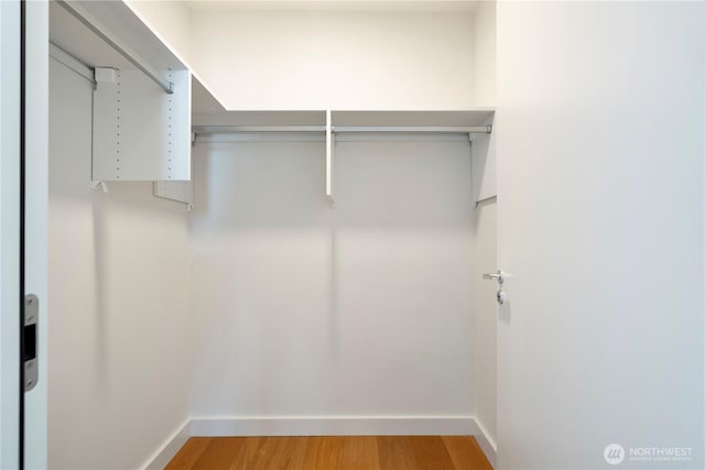 121 Stewart St Unit 2507, Seattle, WA 98101 - walk in closet featuring light wood-type flooring