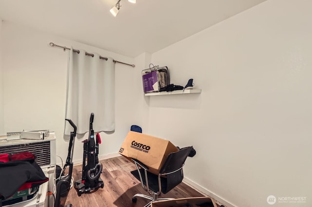 12304 NE 147th Ct, Kirkland, WA 98034 - exercise room featuring wood finished floors and baseboards