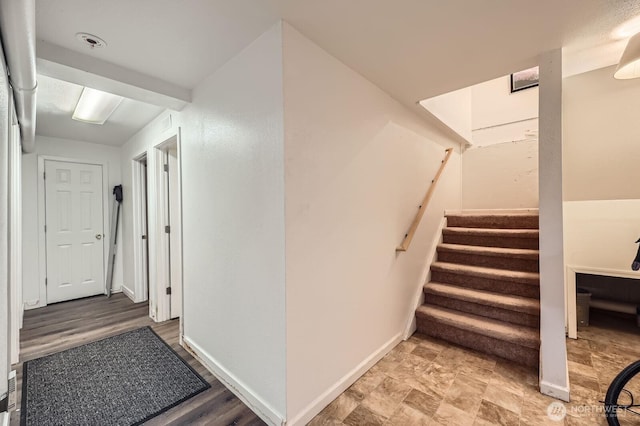 12304 NE 147th Ct, Kirkland, WA 98034 - stairway featuring baseboards