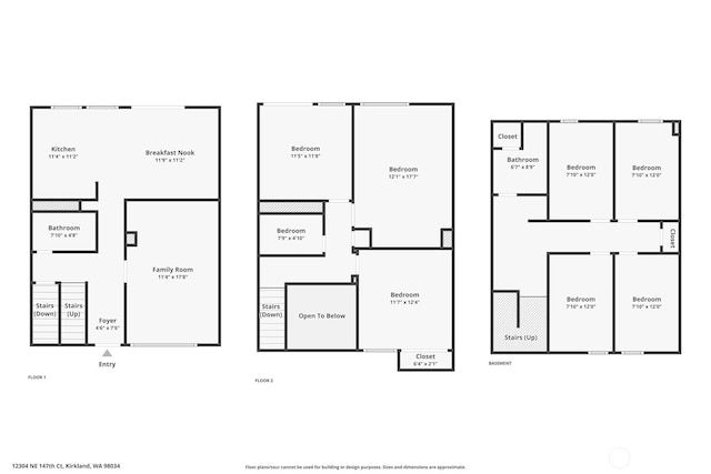 12304 NE 147th Ct, Kirkland, WA 98034 - floor plan / room layout